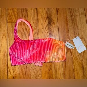 Dippin' Daisy's Vibrant Pink and Orange Ribbed Top